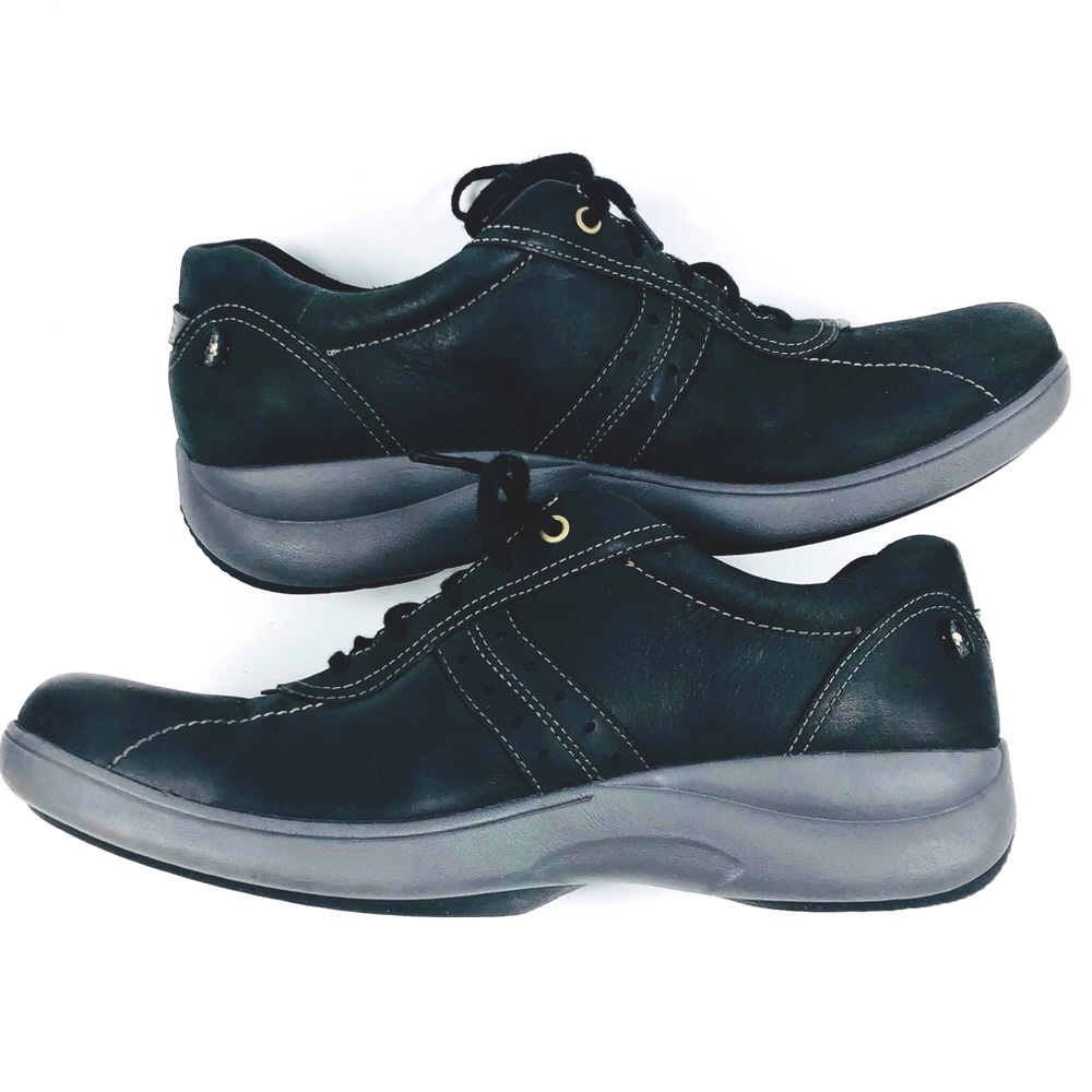 Aravon Womans Black Leather Oxford Sneaker Size 8N - Picture 7 of 8